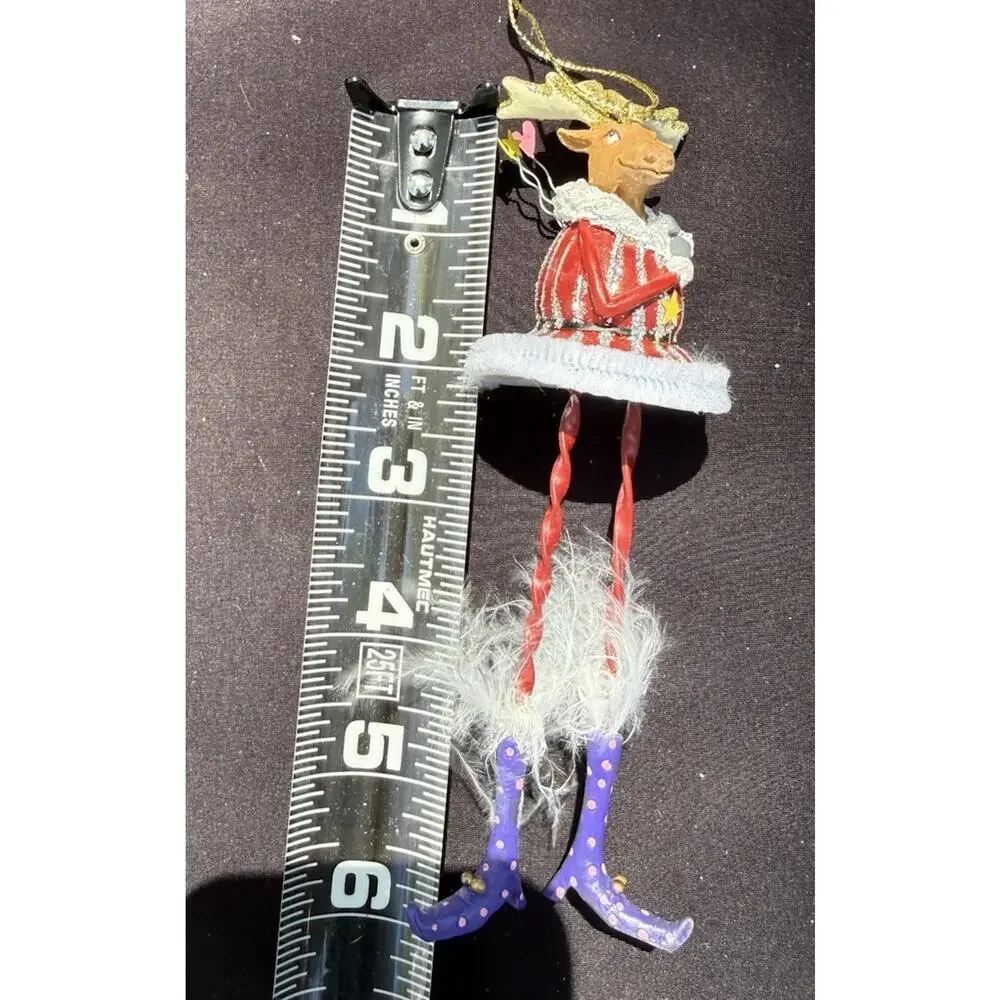 Vintage Katherines Collection Dangle Leg Reindeer Christmas Ornament Rare! -K2